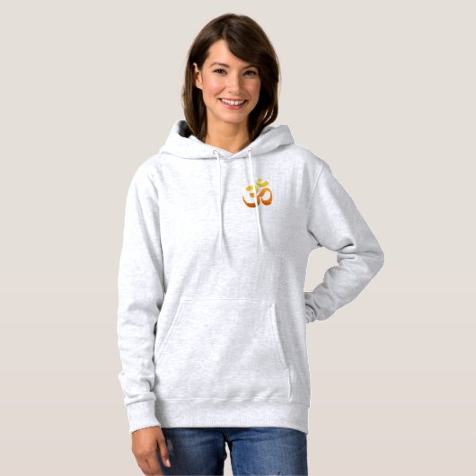 Dubbele Yoga Om Mantra Symbol Gold Sun-vrouwen Hoodie (Voorkant volledig)