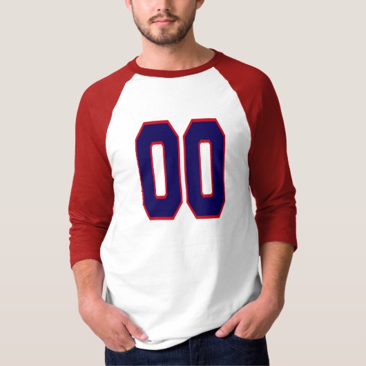 DUBBELE ZERO BLUE EN RED T-SHIRT (Voorkant)