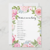 Dubbele zijkant - Baby shower games spelen wens | Kaart (Achterkant)