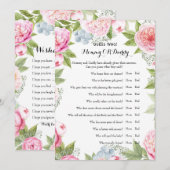 Dubbele zijkant - Baby shower games spelen wens | Kaart (Voorkant / Achterkant)