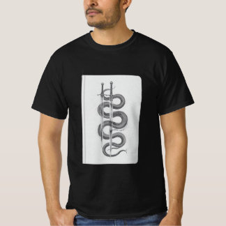 Dubbele Zwaarden & Slang Mystieke Kunst T-shirt