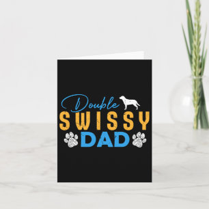 Dubbele Zwitserse Honden Vader Cadeaus Grappige Zw Kaart
