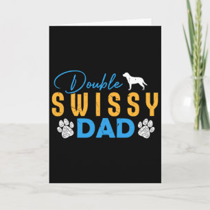 Dubbele Zwitserse Honden Vader Cadeaus Grappige Zw Kaart