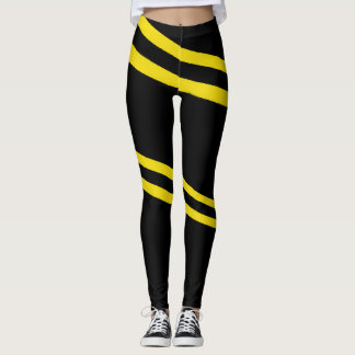 Dubbelgele lijnen ontworpen Leggings