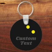 Dubbelgele puntenbal aangepast sleutelhanger cadea (Voorkant)