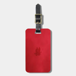 Dubbelgeluk bruiloft bagagelabel