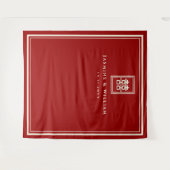 Dubbelgeluk Chinese bruiloft foto achtergrond Wandkleed (Voorkant (horizontaal))