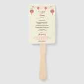 Dubbelgeluk Lantern Chinese Wedding Program Handwaaier (Voorkant)