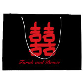Dubbelgeluk Red Black Love Personalize Groot Cadeauzakje (Achterkant)