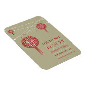 Dubbelgeluk rode lampjes Aziatisch sparen de datum Magneet (Rechterzijde)