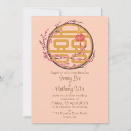 Dubbelgeluk Sakura Chinees huwelijk Kaart