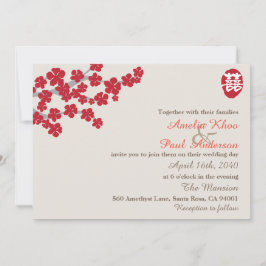 Dubbelgeluk Uitnodiging voor een Chinees huwelijk