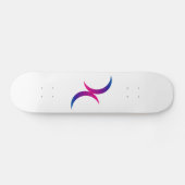Dubbelhalve maan bisexual Pride Symbool Skateboard (Horizontaal)