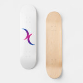 Dubbelhalve maan bisexual Pride Symbool Skateboard (Voorkant)