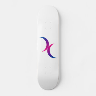 Dubbelhalve maan bisexual Pride Symbool Skateboard
