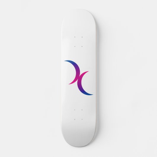 Dubbelhalve maan bisexual Pride Symbool Skateboard (Voorkant)