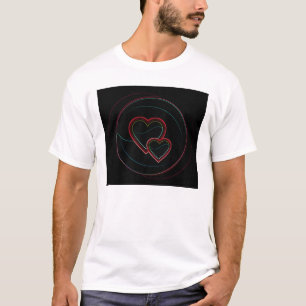 Dubbelharten in zwart t-shirt