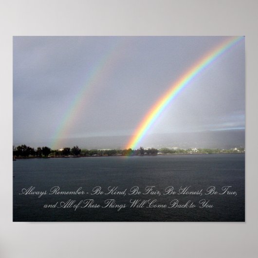 Dubbelregenboogfotografisch Poster (Voorkant)