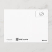 Dubbelroze Hibiscus Briefkaart (Achterkant)