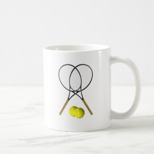 Dubbels Tennis Sport Thema Koffiemok