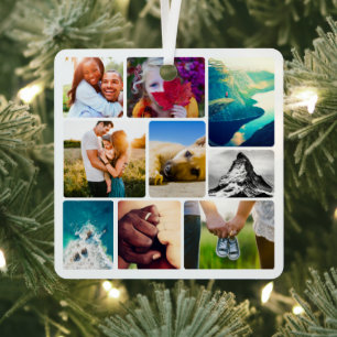 Dubbelzijdig 18 Ornament van metaal met foto's