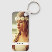 Dubbelzijdig 2 foto- en naammetaal-Sleutelhanger Sleutelhanger (Achterkant)