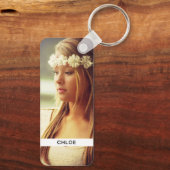 Dubbelzijdig 2 foto- en naammetaal-Sleutelhanger Sleutelhanger (Achterkant)