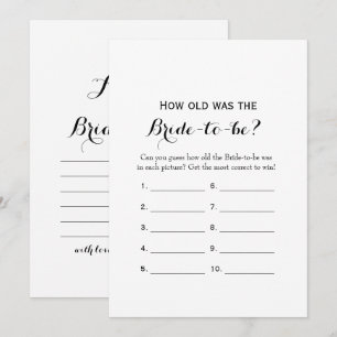 Dubbelzijdig-2-Vrijgezellenfeest game-Hoe oud Ad Kaart