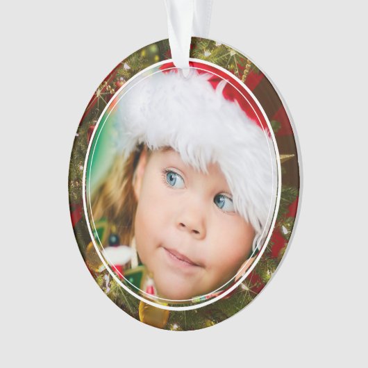 Dubbelzijdig Afbeelding- en kerstkerstversiering Ornament (voorkant)