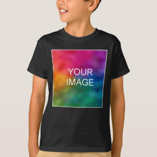Dubbelzijdig Afbeelding zwarte Sjabloon borden Kin T-shirt
