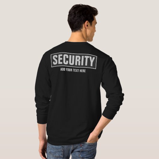 Dubbelzijdig afdrukken Aangepaste tekst Mannen bev T-shirt (Achterkant volledig)