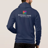 Dubbelzijdig afdrukken Bedrijf Logo Mannen Marine Hoodie (Achterkant)