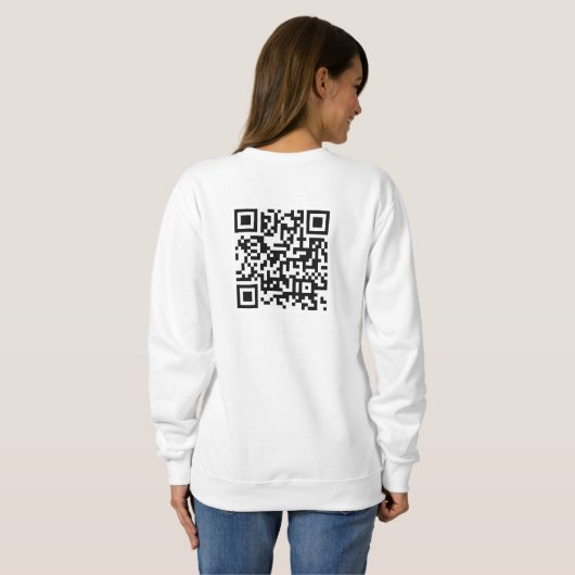 Dubbelzijdig afdrukken Custom Womens Scan Me QR-co Trui (Achterkant volledig)