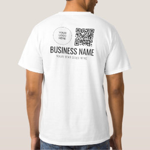 Dubbelzijdig afdrukken Personeelslid Mannen Logo Q T-shirt