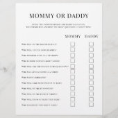 Dubbelzijdig baby shower spel flyer (Voorkant)