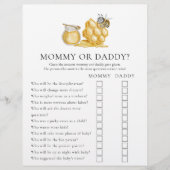 Dubbelzijdig baby shower spel flyer