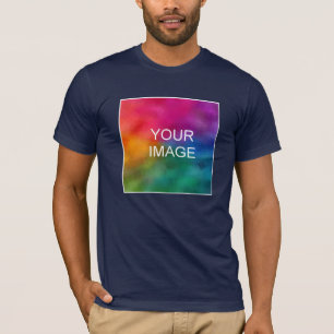 Dubbelzijdig blauw op zee Aangepast Afbeelding toe T-shirt