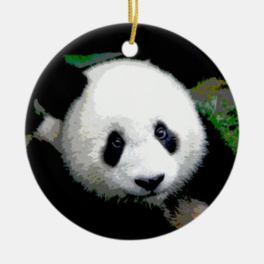 Dubbelzijdig Cool Panda Christmas Tree Ornament (Voorkant)