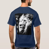 Dubbelzijdig de koning moderne Pop Art Lion Hoofd T-shirt (Achterkant)