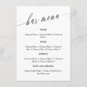 Dubbelzijdig delicate kalligrafie bruiloft bar men informatiekaartje (Achterkant)