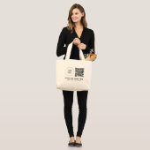 Dubbelzijdig drukbedrijf Logo QR code streepjescod Grote Tote Bag (Voorkant (model))