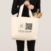 Dubbelzijdig drukbedrijf Logo QR code streepjescod Grote Tote Bag (Voorkant (product))