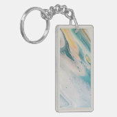 dubbelzijdig gebotteld Boho Blue Acrylische Sleute Sleutelhanger (Voorkant Links)