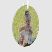 Dubbelzijdig gepersonaliseerd kerstversiering ornament (voorkant)