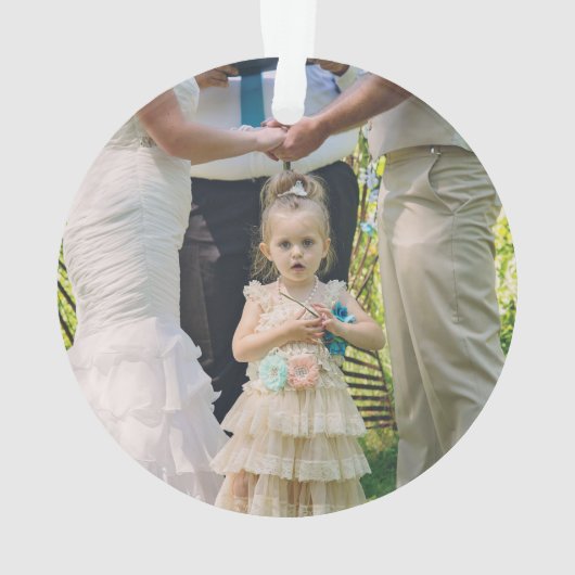 Dubbelzijdig gepersonaliseerd kerstversiering ornament (achterkant)