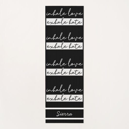 Dubbelzijdig Grafisch Inhaleren Liefde Uitademen H Yogamat (Voorkant)