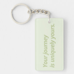 Dubbelzijdig groen & Paarse Inspirerend Sleutelhanger