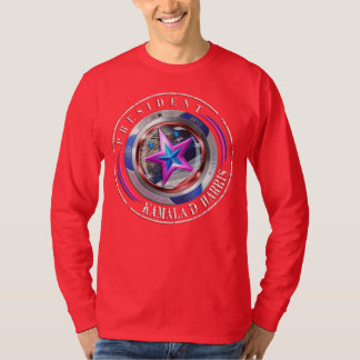 Dubbelzijdig Harris-Walz Wing/Stamp Medaillon T-shirt