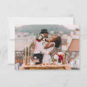 Dubbelzijdig hart script foto bruiloft bedankkaart (Achterkant)