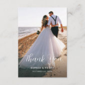 Dubbelzijdig huwelijk - Hartelijk dank voor uw kaa Bedankkaart (Voorkant)